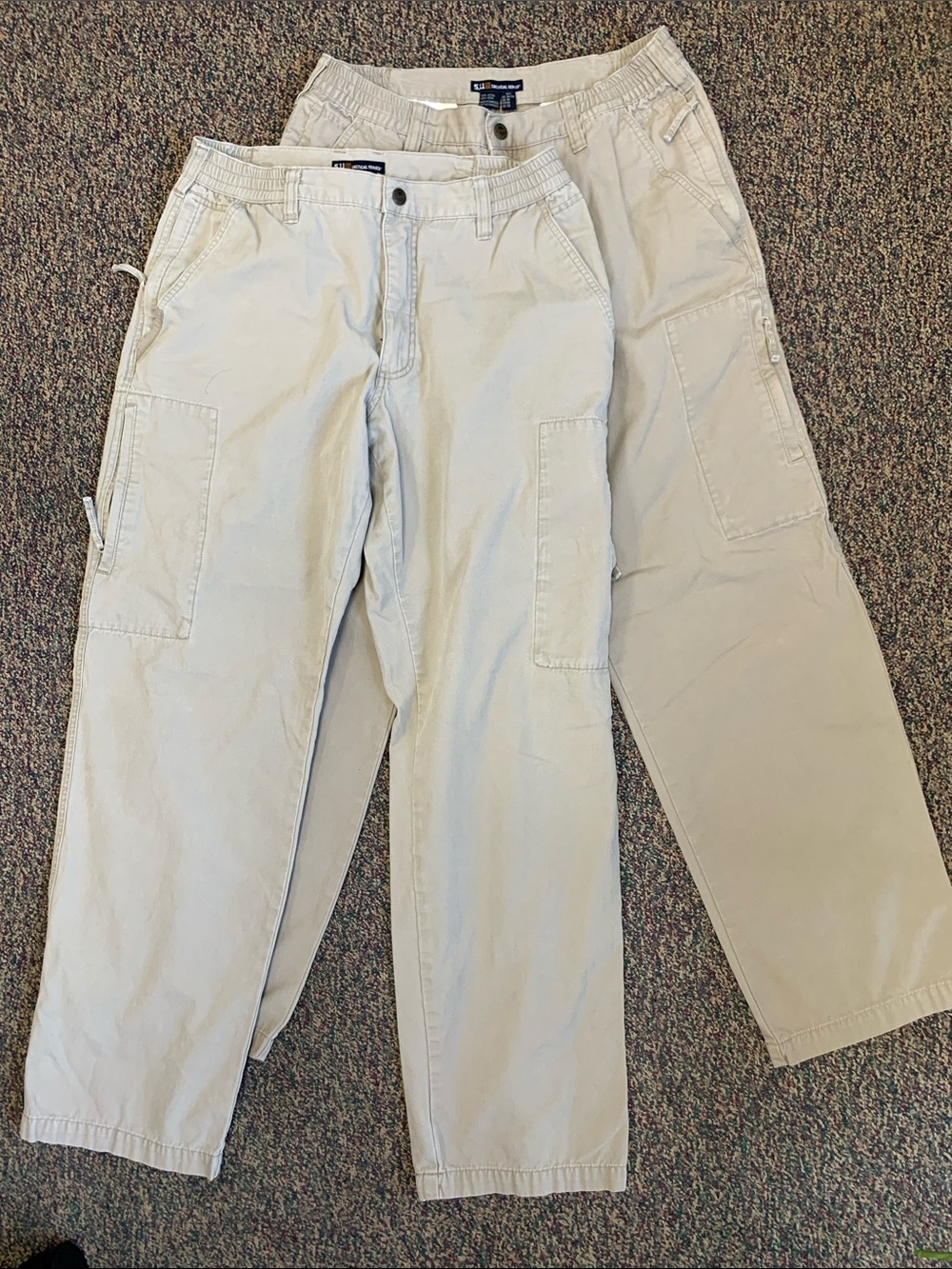 5.11 Tactical Series Men’s 34x34 Lot of 2 Canvas Cargo Pants Zipper Pockets